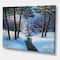 Designart Christmas Forest with River & Trees III Canvas Wall Art